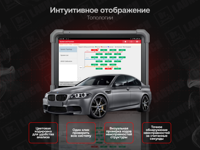 Диагностический сканер Launch X431 pro3 V+ Elite