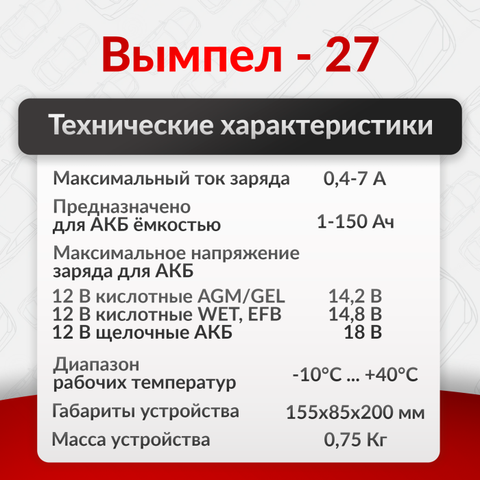 Зарядное устройство Вымпел-27