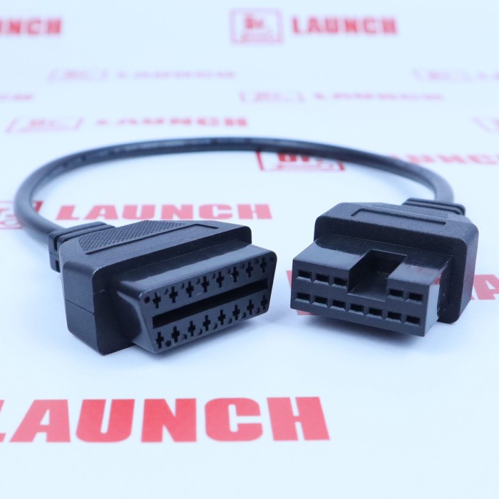 Переходник Mitsubishi/Hyundai 12 pin - OBD2 c aux