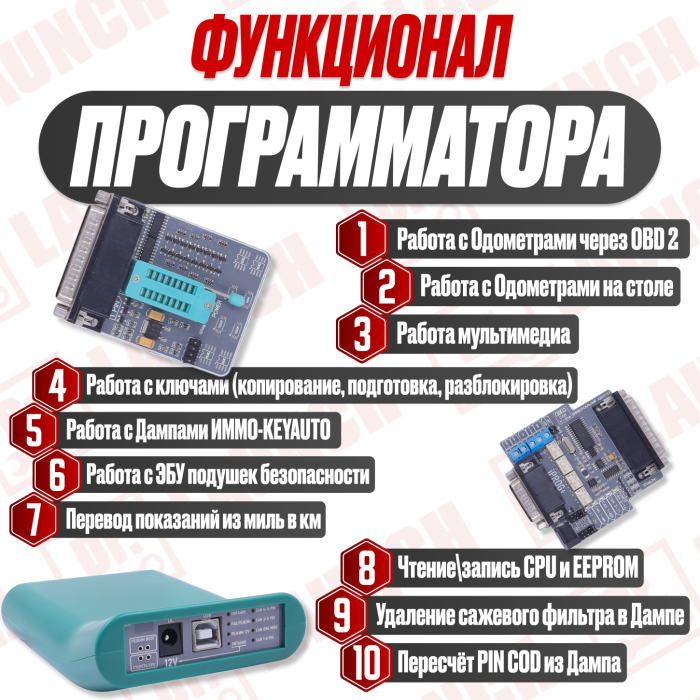 Автомобильный программатор iprog+ для коррекции пробега