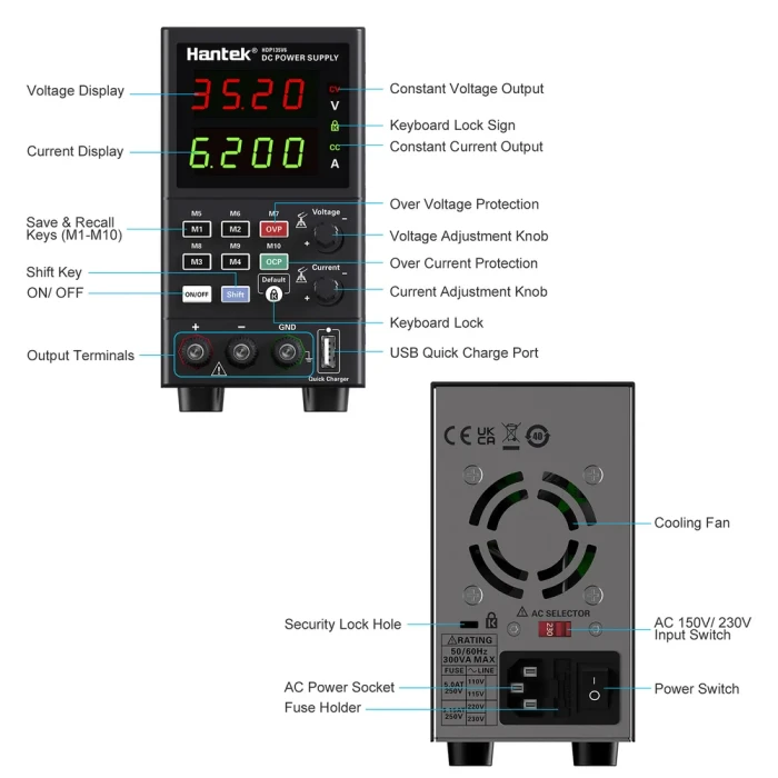 Лабораторный блок Hantek HDP135V6