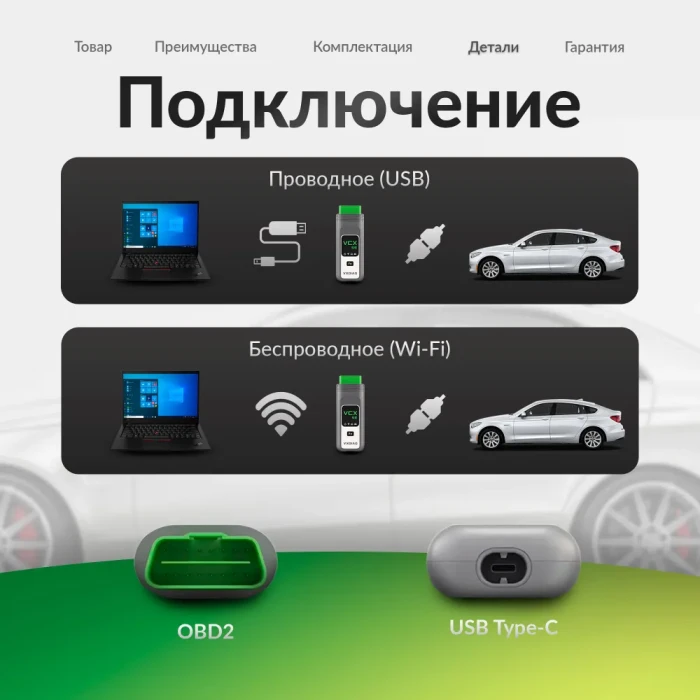 Диагностический сканер VXDIAG VCX SE 15 с лицензией