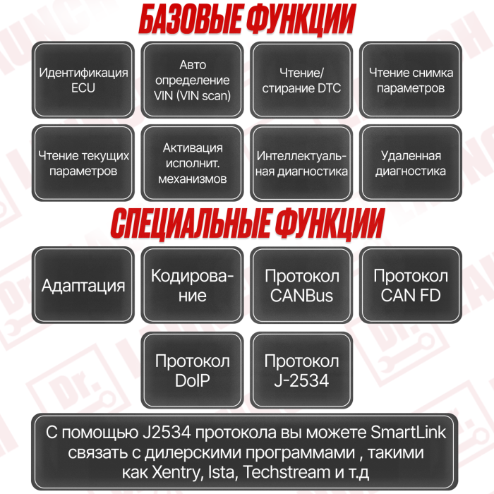 Диагностический комплект с LAUNCH SMARTLINK C HD и планшетом Huawei