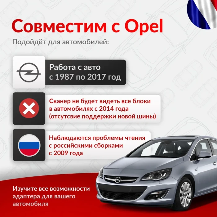 Диагностический адаптер Opel OP-COM