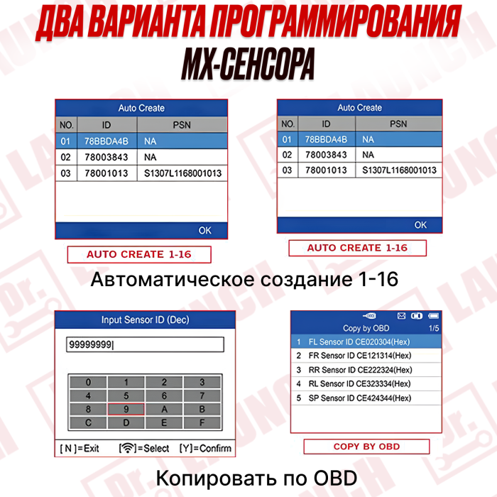 Диагностический сканер Autel MaxiTPMS TS508WF для датчиков давления в шинах